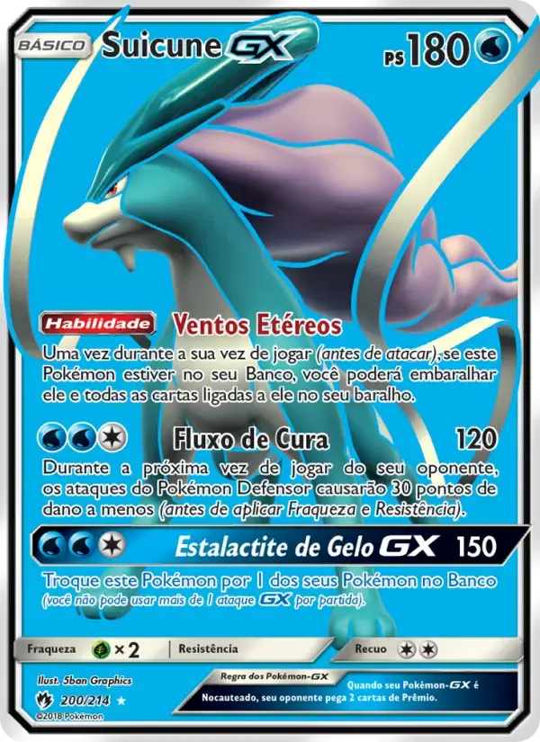 Suicune GX — Trovões Perdidos 200 Portuguese Pokémon card