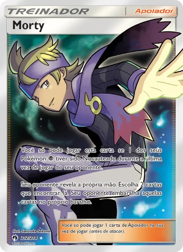 Morty — Trovões Perdidos 212 Portuguese Pokémon card