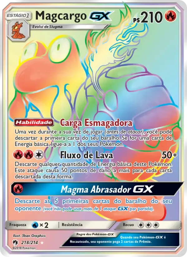 Magcargo GX — Trovões Perdidos 218 Portuguese Pokémon card
