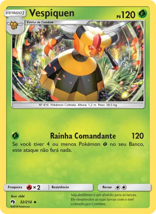 Vespiquen — Trovões Perdidos 32 Portuguese Pokémon card