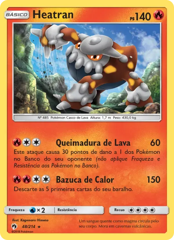 Heatran — Trovões Perdidos 48 Portuguese Pokémon card
