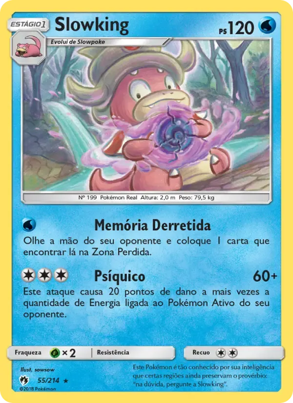 Slowking — Trovões Perdidos 55 Portuguese Pokémon card