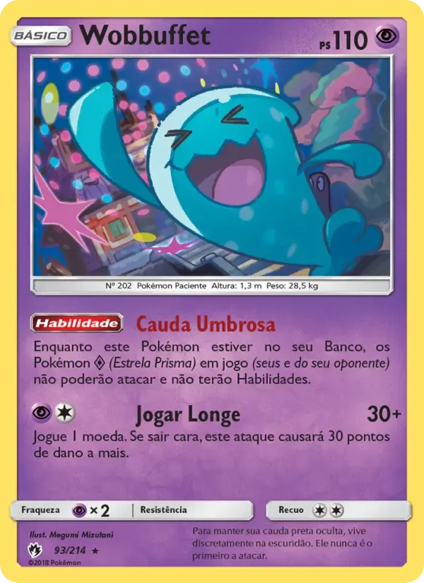 Wobbuffet — Trovões Perdidos 93 Portuguese Pokémon card