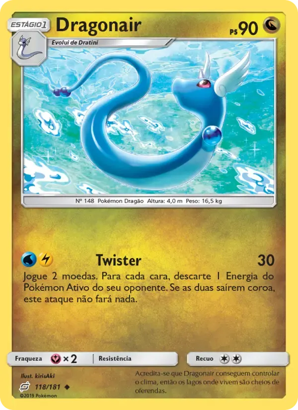 Dragonair — União de Aliados 118 Portuguese Pokémon card