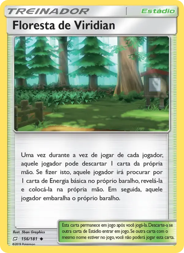 Floresta de Viridian — União de Aliados 156 Portuguese Pokémon card