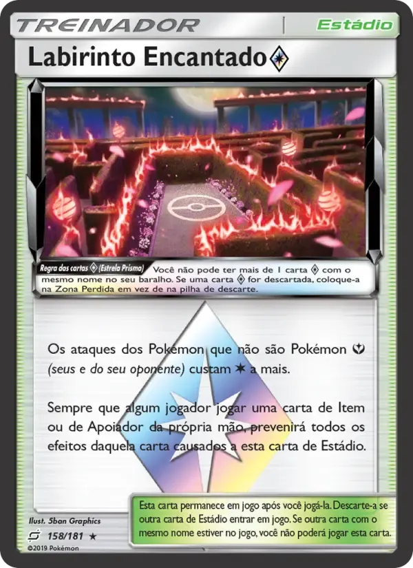 Labirinto Encantado ◇ — União de Aliados 158 Portuguese Pokémon card