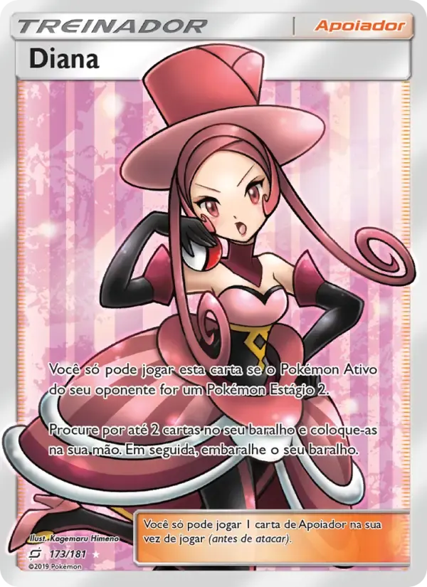 Diana — União de Aliados 173 Portuguese Pokémon card