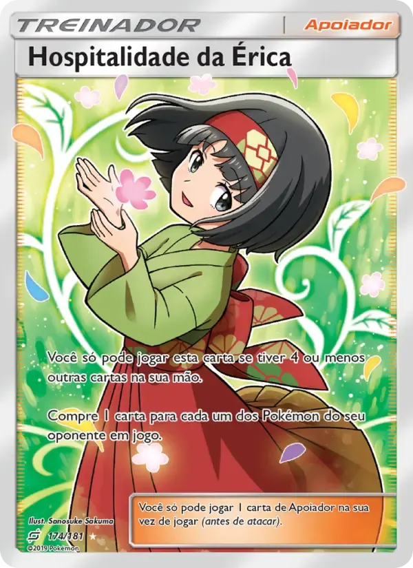 Hospitalidade da Érica — União de Aliados 174 Portuguese Pokémon card