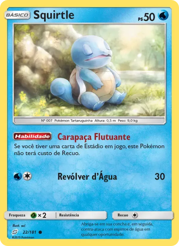 Squirtle — União de Aliados 22 Portuguese Pokémon card