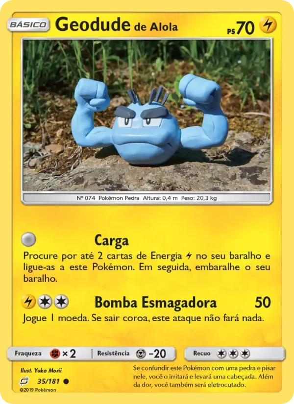 Geodude de Alola — União de Aliados 35 Portuguese Pokémon card