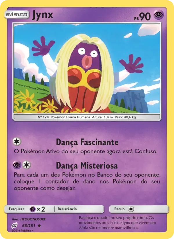 Jynx — União de Aliados 68 Portuguese Pokémon card