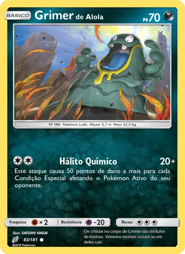 Grimer de Alola — União de Aliados 83 Portuguese Pokémon card