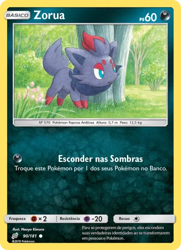 Zorua — União de Aliados 90 Portuguese Pokémon card