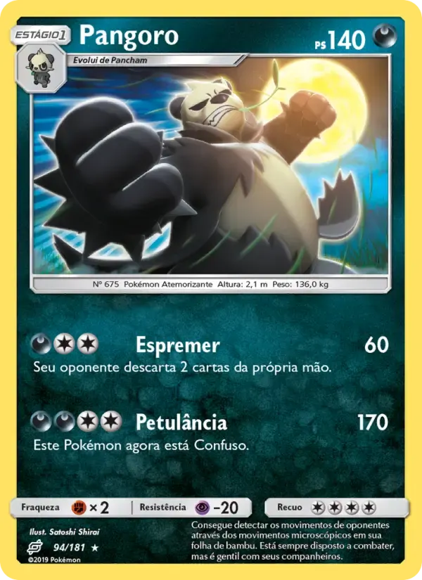 Pangoro — União de Aliados 94 Portuguese Pokémon card