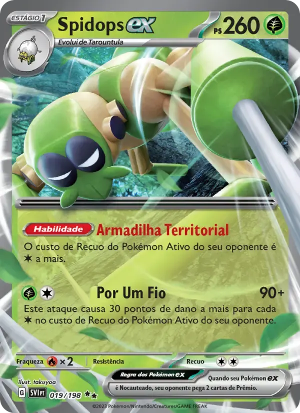 Spidops ex — Escarlate e Violeta 19 Portuguese Pokémon card