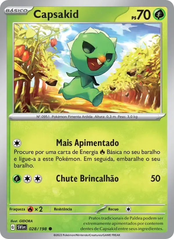 Capsakid — Escarlate e Violeta 28 Portuguese Pokémon card