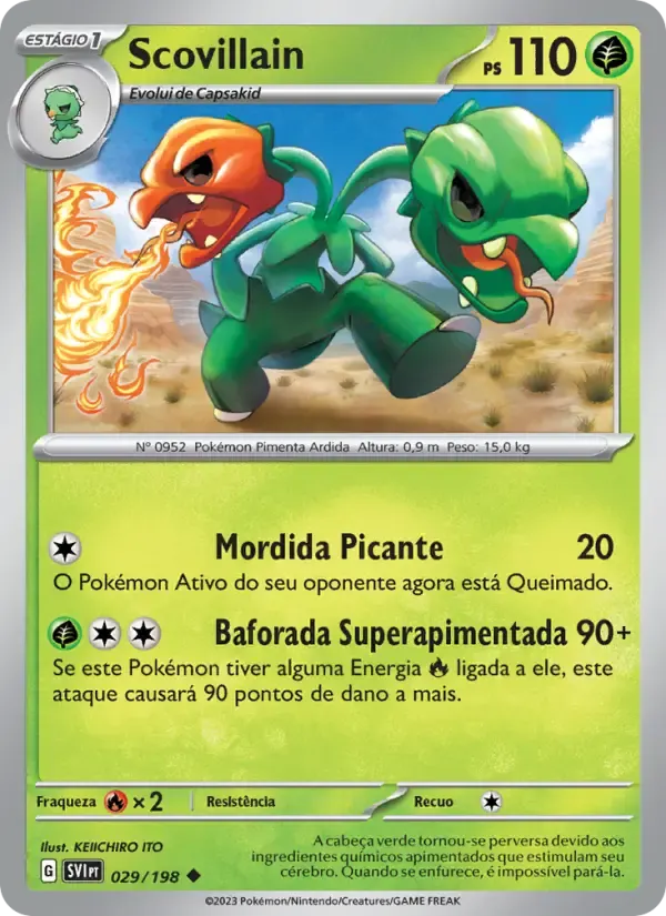 Scovillain — Escarlate e Violeta 29 Portuguese Pokémon card