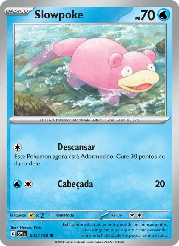 Slowpoke — Escarlate e Violeta 42 Portuguese Pokémon card