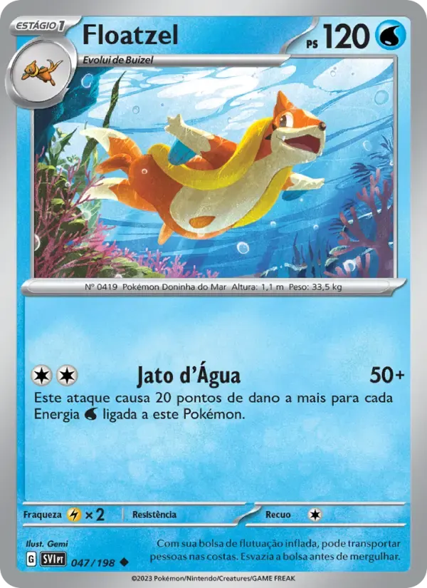 Floatzel — Escarlate e Violeta 47 Portuguese Pokémon card