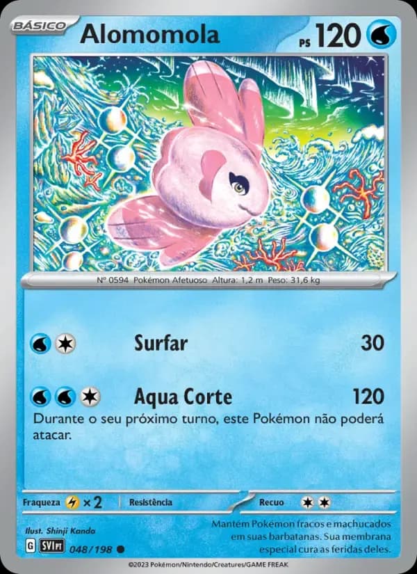 Alomomola — Escarlate e Violeta 48 Portuguese Pokémon card