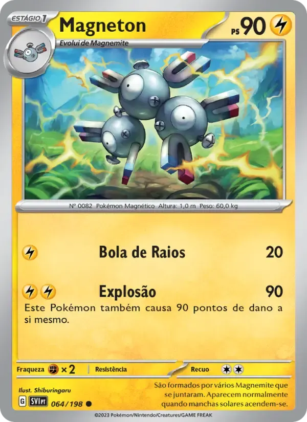 Magneton — Escarlate e Violeta 64 Portuguese Pokémon card