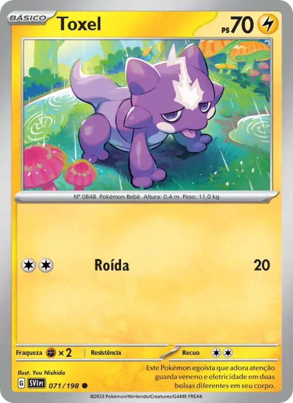 Toxel — Escarlate e Violeta 71 Portuguese Pokémon card