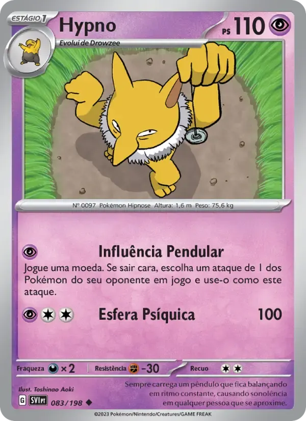 Hypno — Escarlate e Violeta 83 Portuguese Pokémon card