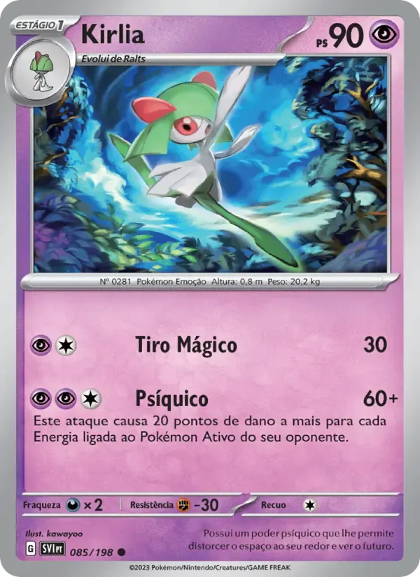 Kirlia — Escarlate e Violeta 85 Portuguese Pokémon card