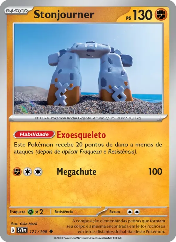Stonjourner — Escarlate e Violeta 121 Portuguese Pokémon card