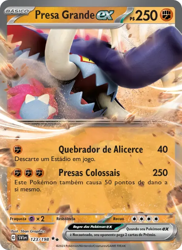 Presa Grande ex — Escarlate e Violeta 123 Portuguese Pokémon card