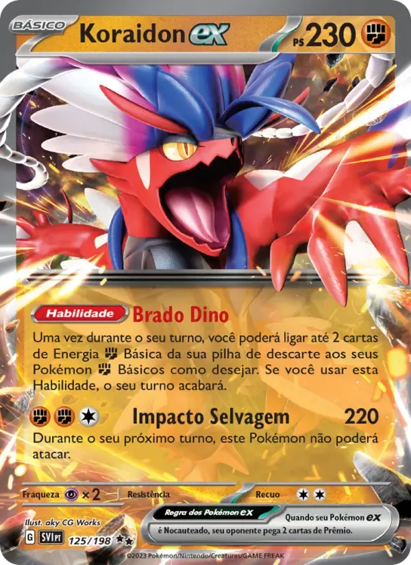 Koraidon ex — Escarlate e Violeta 125 Portuguese Pokémon card
