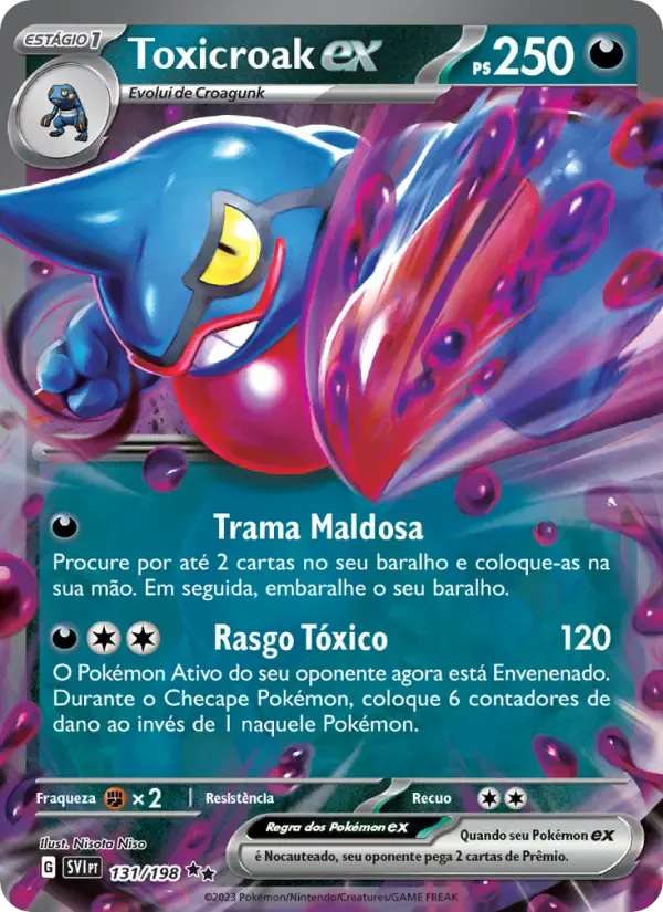 Toxicroak ex — Escarlate e Violeta 131 Portuguese Pokémon card
