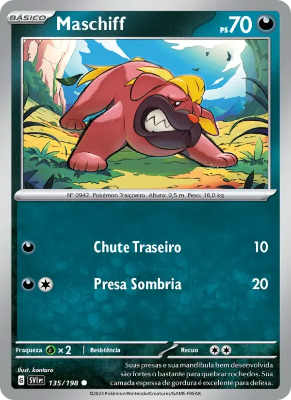 Maschiff — Escarlate e Violeta 135 Portuguese Pokémon card