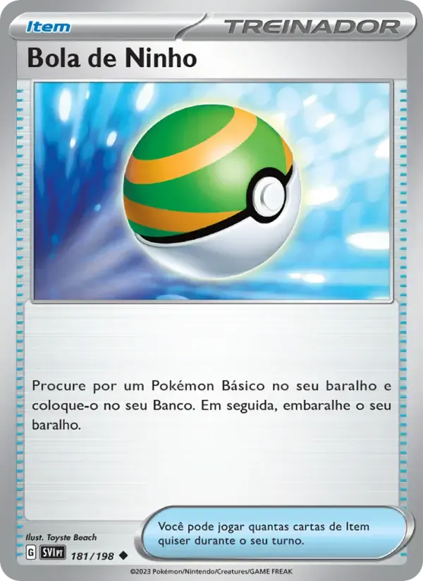 Bola de Ninho — Escarlate e Violeta 181 Portuguese Pokémon card