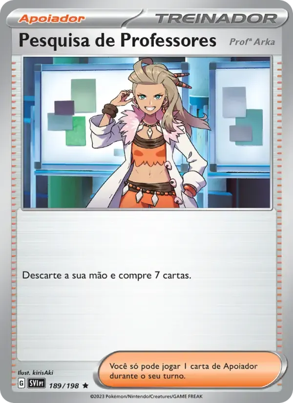 Pesquisa de Professores — Escarlate e Violeta 189 Portuguese Pokémon card