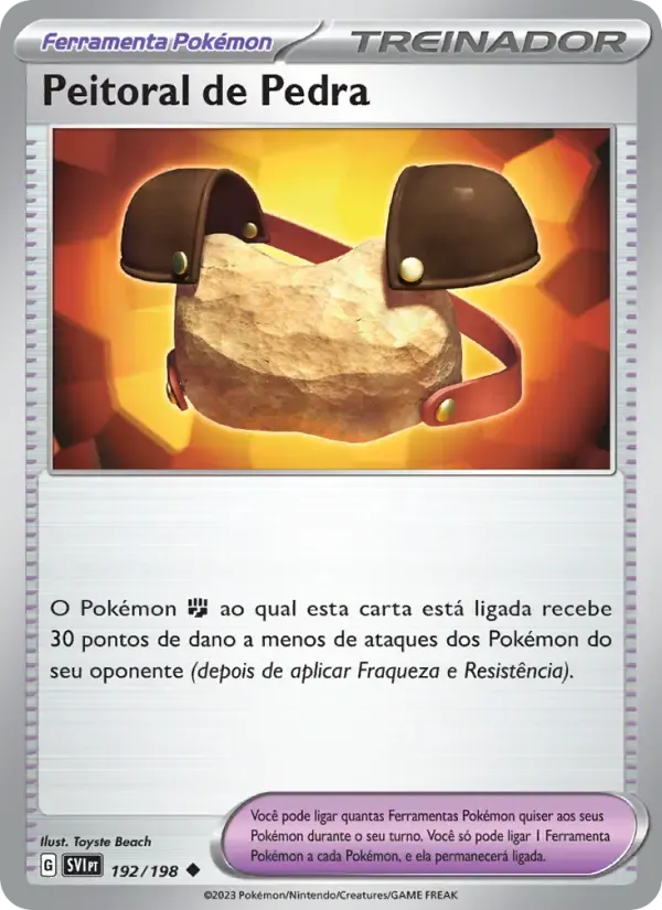 Peitoral de Pedra — Escarlate e Violeta 192 Portuguese Pokémon card