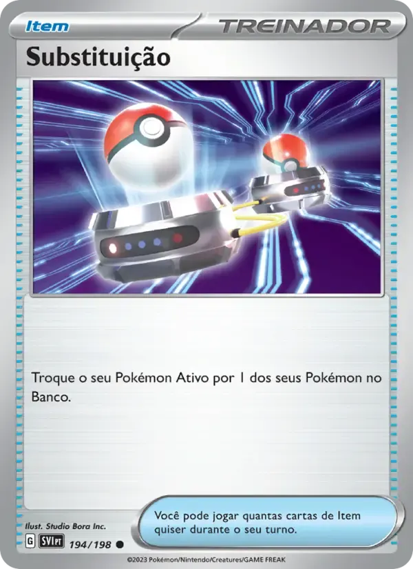Substituição — Escarlate e Violeta 194 Portuguese Pokémon card