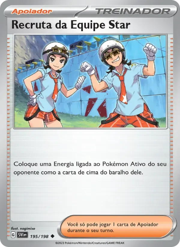 Recruta da Equipe Star — Escarlate e Violeta 195 Portuguese Pokémon card