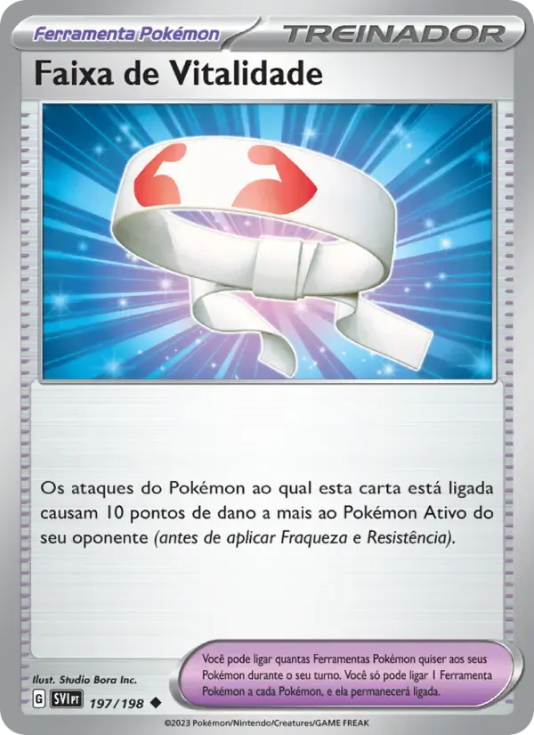 Faixa de Vitalidade — Escarlate e Violeta 197 Portuguese Pokémon card