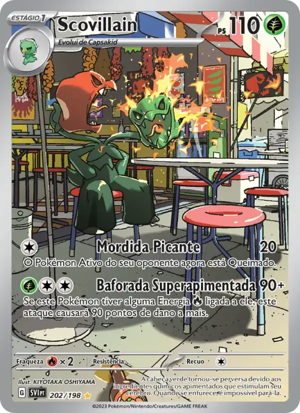 Scovillain — Escarlate e Violeta 202 Portuguese Pokémon card