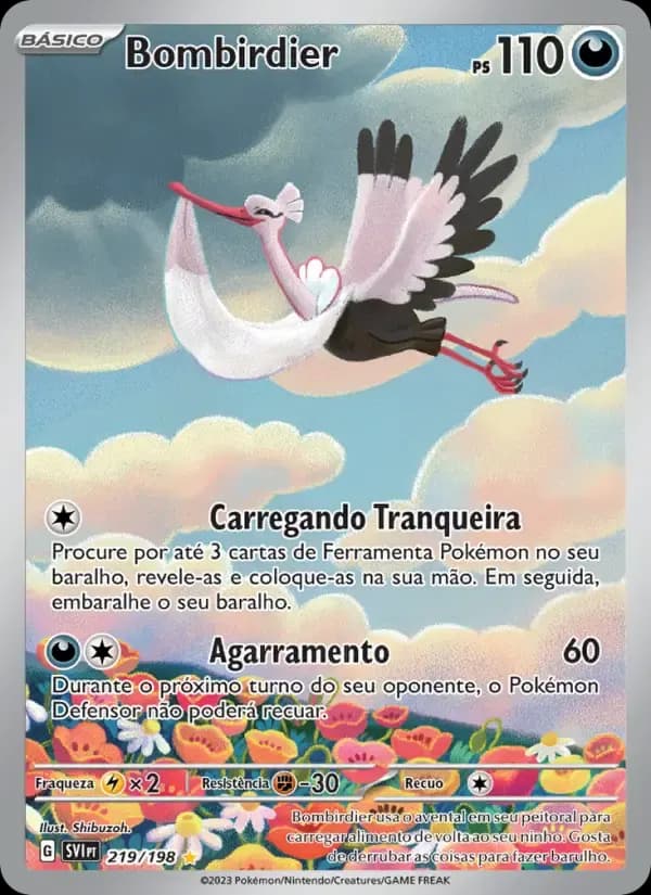 Bombirdier — Escarlate e Violeta 219 Portuguese Pokémon card