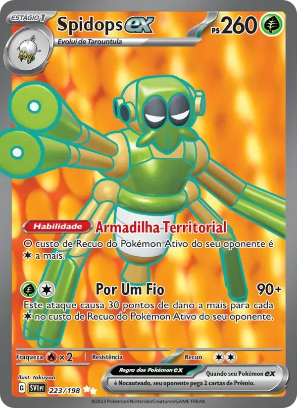 Spidops ex — Escarlate e Violeta 223 Portuguese Pokémon card