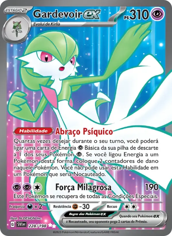 Gardevoir ex — Escarlate e Violeta 228 Portuguese Pokémon card