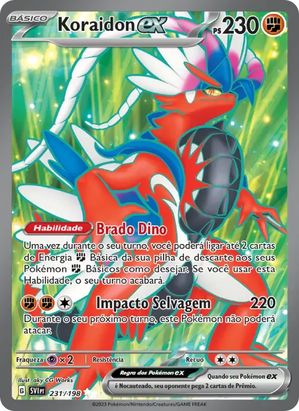 Koraidon ex — Escarlate e Violeta 231 Portuguese Pokémon card
