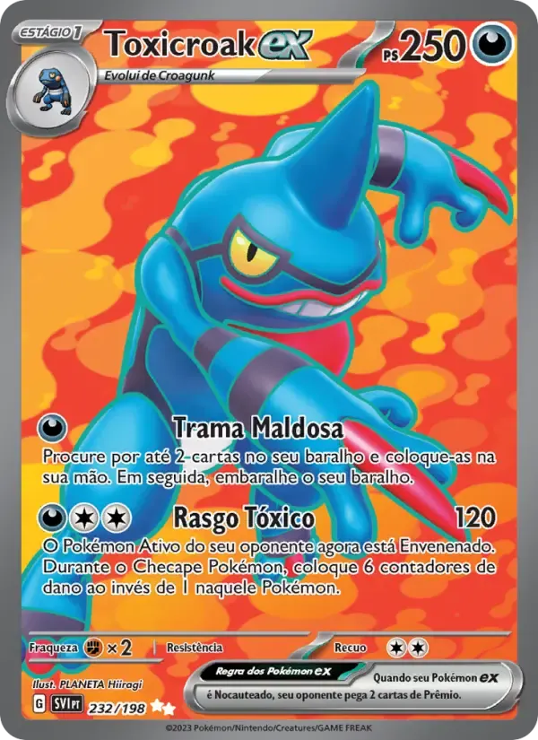 Toxicroak ex — Escarlate e Violeta 232 Portuguese Pokémon card