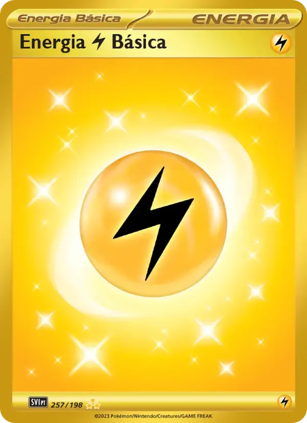 Energia Lightning Básica — Escarlate e Violeta 257 Portuguese Pokémon card