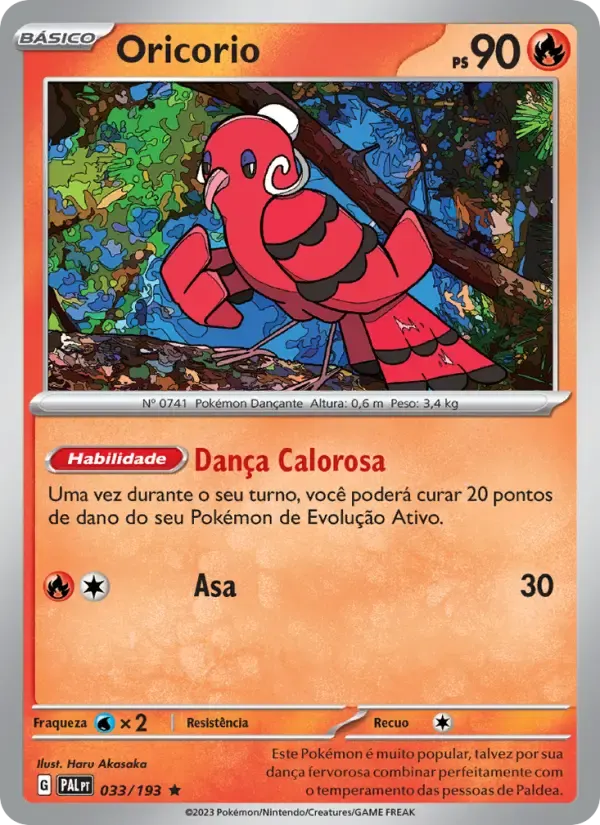 Oricorio — Evoluções em Paldea 33 Portuguese Pokémon card