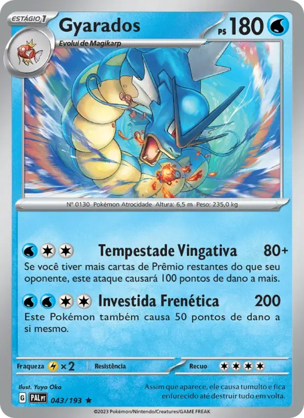 Gyarados — Evoluções em Paldea 43 Portuguese Pokémon card