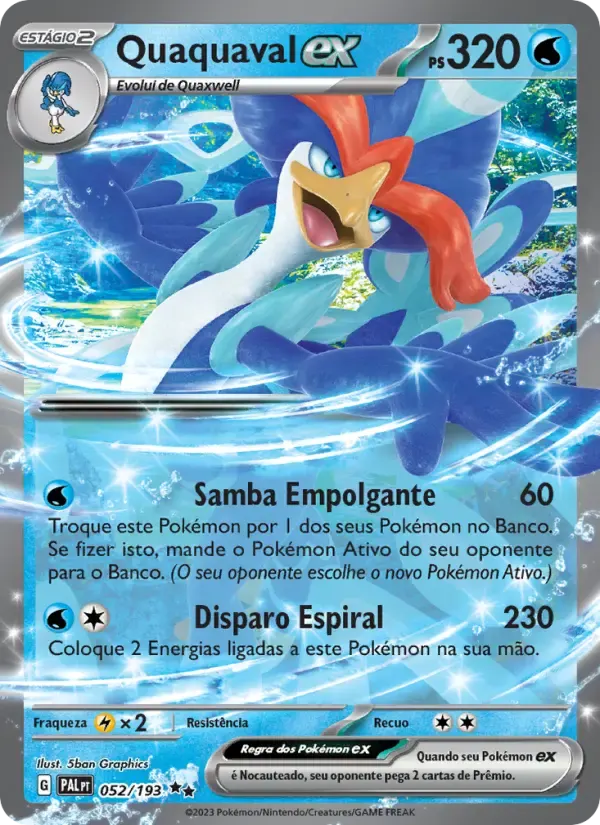 Quaquaval ex — Evoluções em Paldea 52 Portuguese Pokémon card