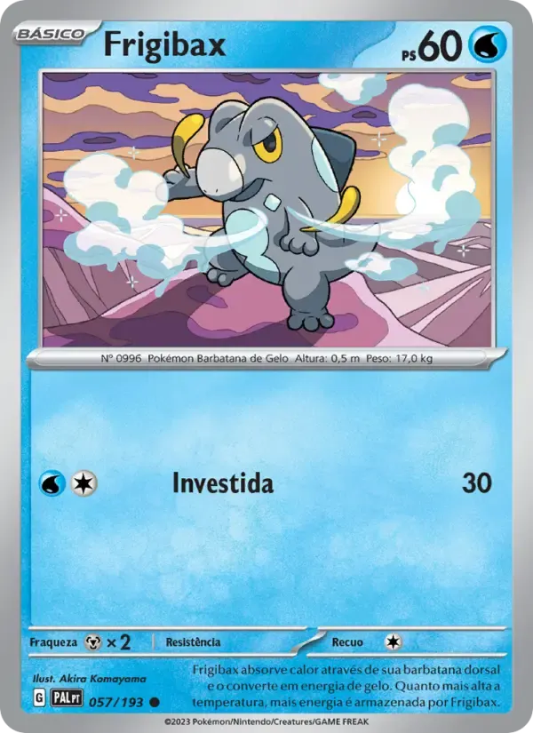 Frigibax — Evoluções em Paldea 57 Portuguese Pokémon card